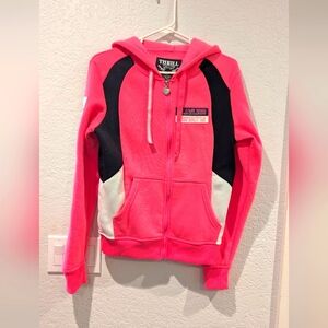 THRILL Pink and Black Zip-Up Hoodie